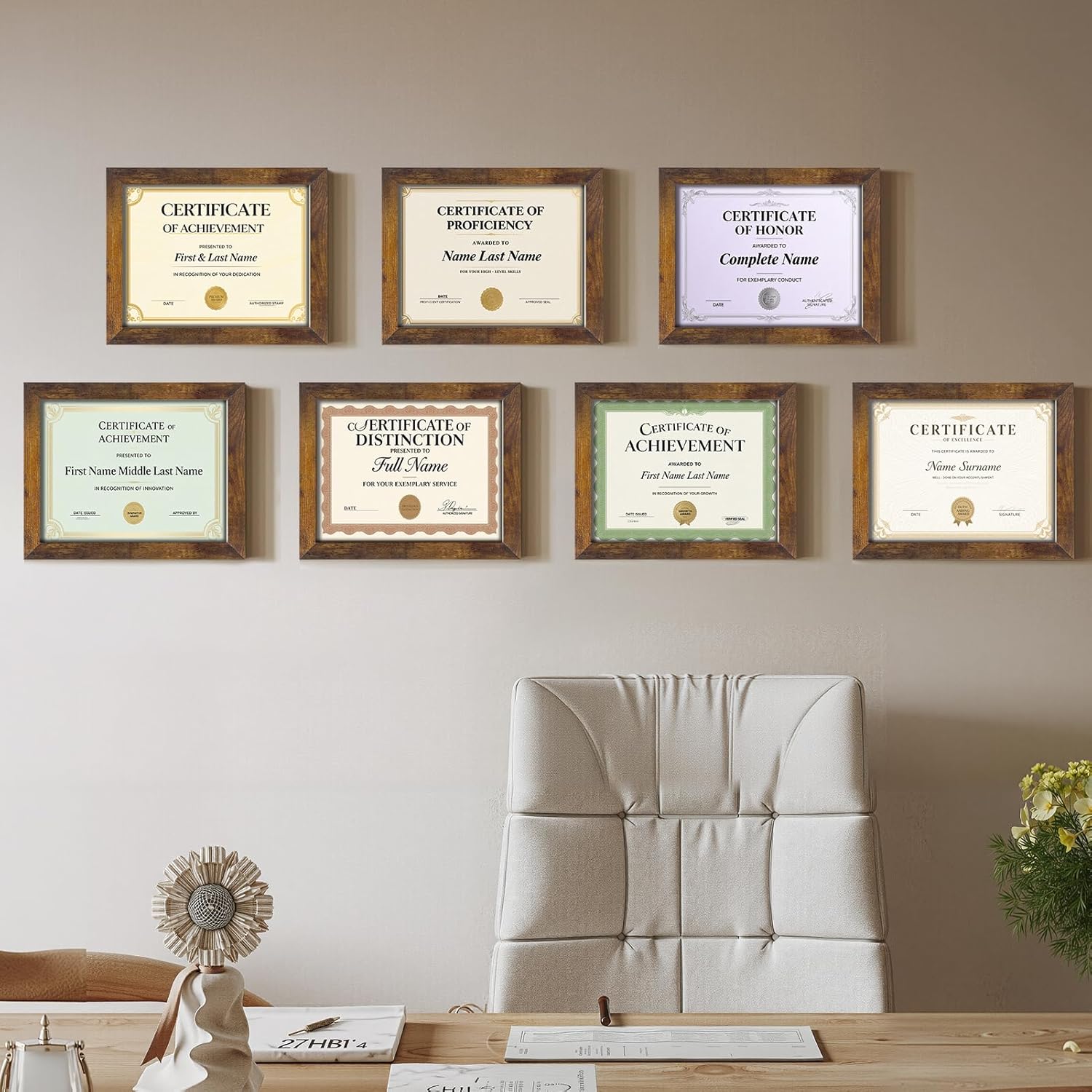 Certifications wall at Your Dentist